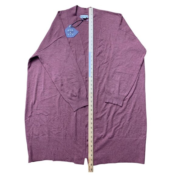 Ava & Viv Womens Plus Size Open Front Cardigan Sweater 3/4 Sleeve Size 2X 20-22 - Picture 12 of 14